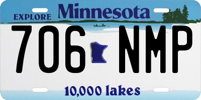 MN license plate 706NMP