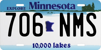 MN license plate 706NMS