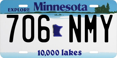 MN license plate 706NMY