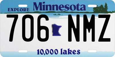 MN license plate 706NMZ
