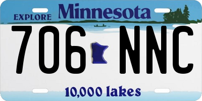 MN license plate 706NNC