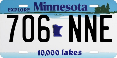 MN license plate 706NNE