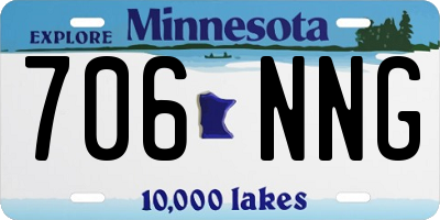 MN license plate 706NNG