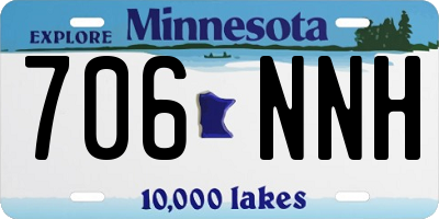 MN license plate 706NNH