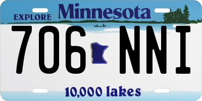 MN license plate 706NNI
