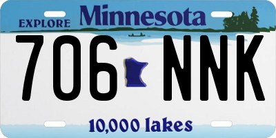 MN license plate 706NNK