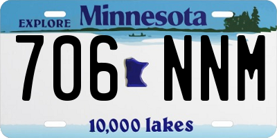 MN license plate 706NNM