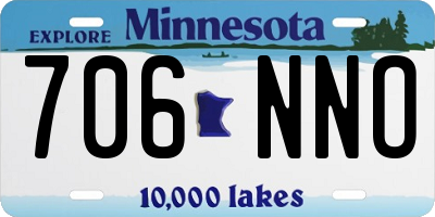 MN license plate 706NNO