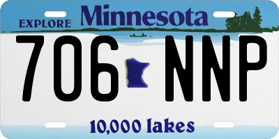 MN license plate 706NNP