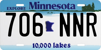 MN license plate 706NNR