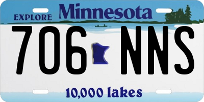 MN license plate 706NNS