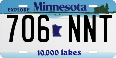 MN license plate 706NNT
