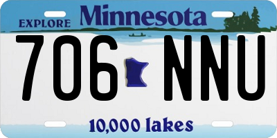 MN license plate 706NNU
