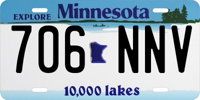 MN license plate 706NNV