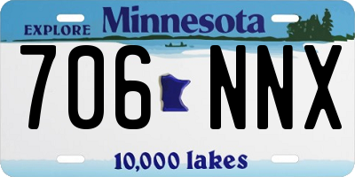 MN license plate 706NNX