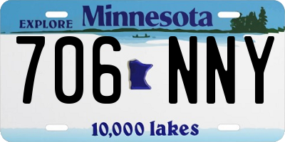 MN license plate 706NNY