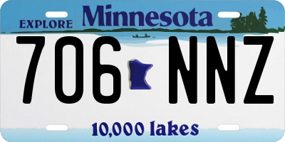 MN license plate 706NNZ