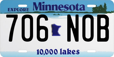 MN license plate 706NOB