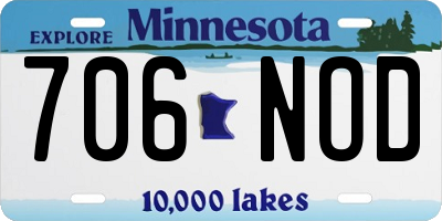 MN license plate 706NOD