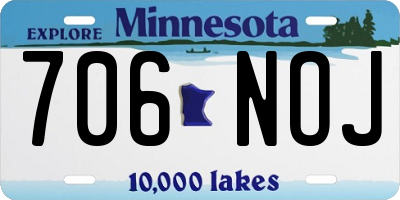 MN license plate 706NOJ