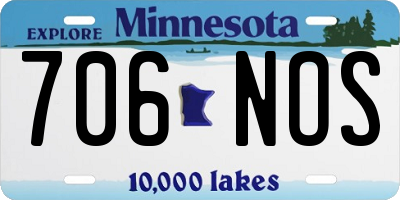 MN license plate 706NOS