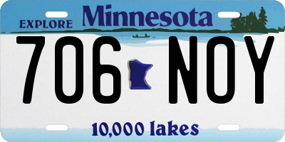 MN license plate 706NOY