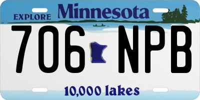 MN license plate 706NPB