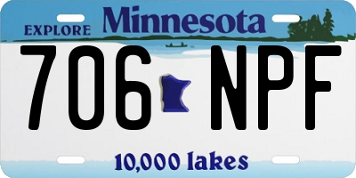 MN license plate 706NPF