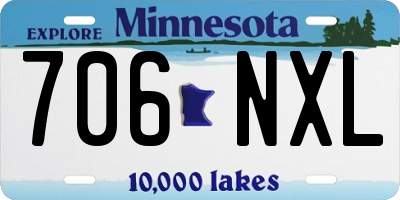 MN license plate 706NXL