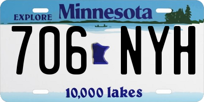 MN license plate 706NYH