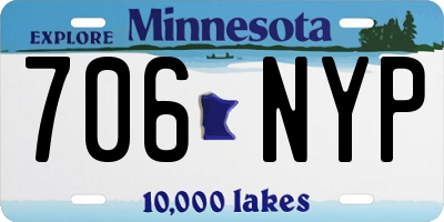 MN license plate 706NYP