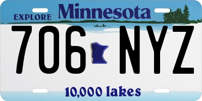 MN license plate 706NYZ