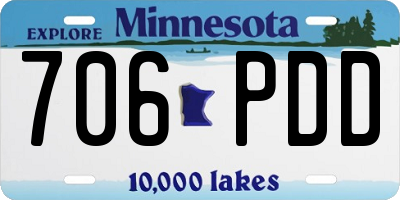 MN license plate 706PDD