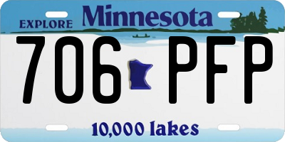 MN license plate 706PFP
