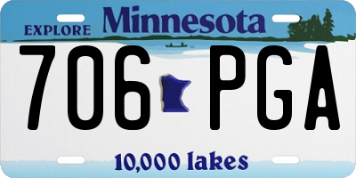 MN license plate 706PGA