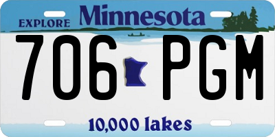 MN license plate 706PGM