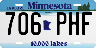 MN license plate 706PHF