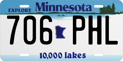 MN license plate 706PHL