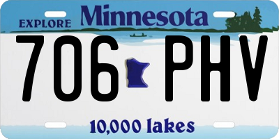 MN license plate 706PHV