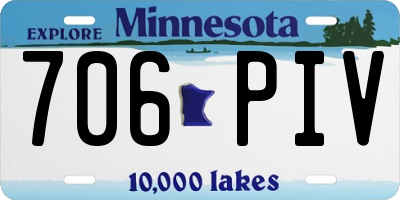 MN license plate 706PIV