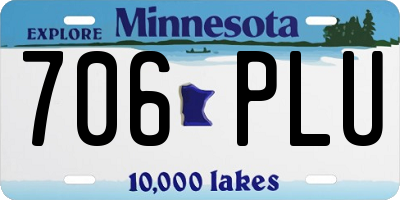 MN license plate 706PLU