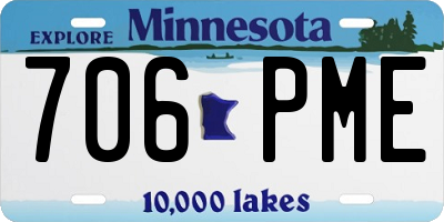 MN license plate 706PME
