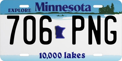 MN license plate 706PNG