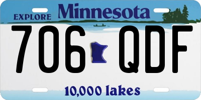 MN license plate 706QDF