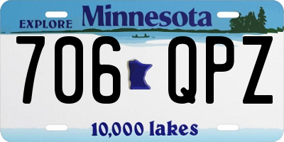 MN license plate 706QPZ