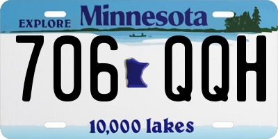 MN license plate 706QQH