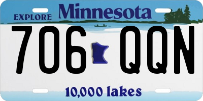 MN license plate 706QQN