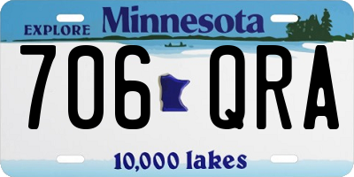 MN license plate 706QRA