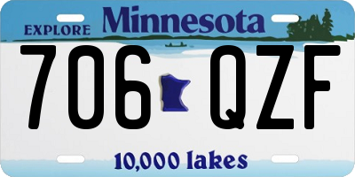 MN license plate 706QZF