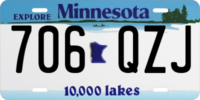 MN license plate 706QZJ